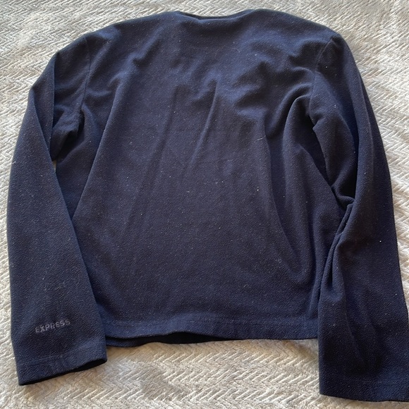 Express Navy Blue Fleece Sweatshirt - Size L - Picture 4 of 4